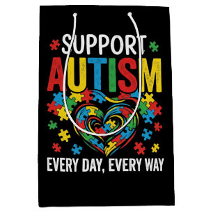 Autism awareness medium gift bag