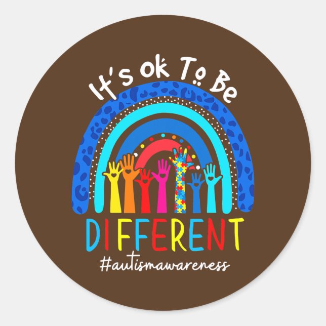 Autism Awareness Men Women Kid Boy Girl idea  Classic Round Sticker (Front)