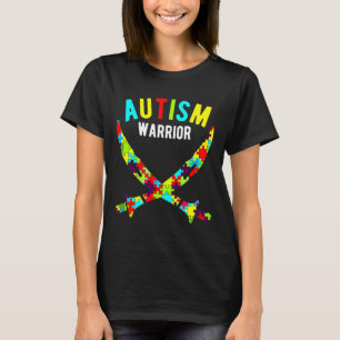 Autism Awareness Men Women Kids Autism Warrior T-Shirt