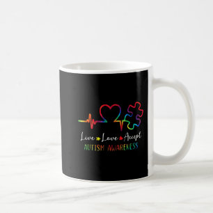 Autism Awareness Men Women Kids Live Love Accept T Coffee Mug
