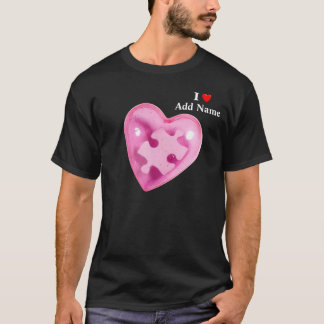 Autism Awareness Mens Shirt Pink Heart Customise