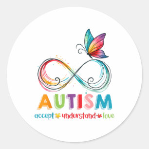 Autism Awareness Mental Health _1 Classic Round Sticker