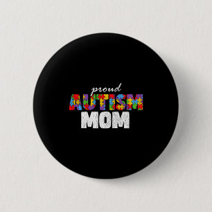 Autism Awareness Mom Proud Autistic Son Daughter M 6 Cm Round Badge