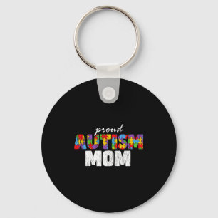 Autism Awareness Mom Proud Autistic Son Daughter M Key Ring