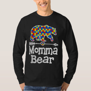 Autism Awareness Momma Bear Support Autistic Adult T-Shirt