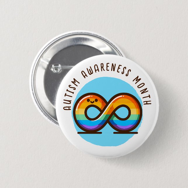 Autism Awareness Month 6 Cm Round Badge (Front & Back)