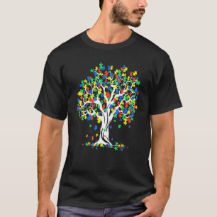 Autism Awareness Month Asd Supporter Tree Of Life T-Shirt