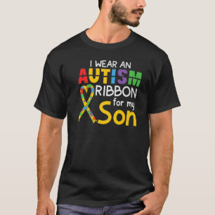 Autism Awareness Month Autistic Family Ribbon Grap T-Shirt