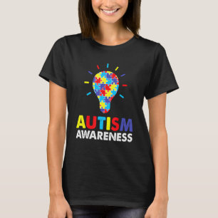 Autism Awareness Month Autistic Multi Coloured Puz T-Shirt