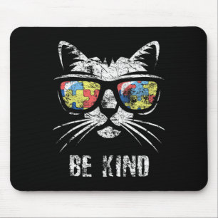 Autism Awareness Month Cat Autism Mum Dad Vintage Mouse Mat