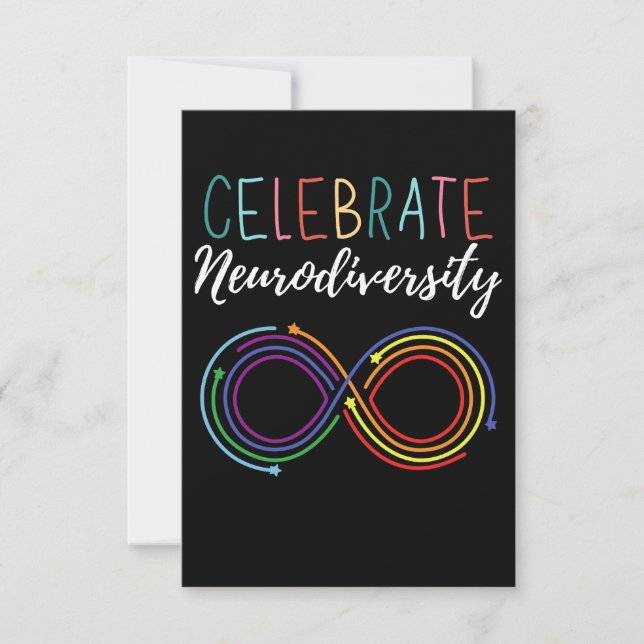 Autism Awareness Month Celebrate Neurodiversity Thank You Card (Front)