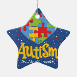 autism awareness month ceramic tree decoration