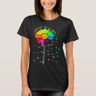Autism Awareness Month Choose Kind Sunflower Mum W T-Shirt