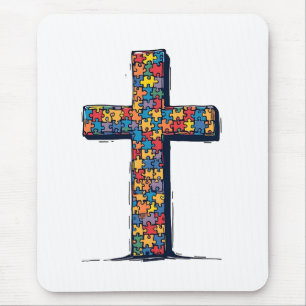 Autism Awareness Month Christ Religion Jesus Mouse Mat