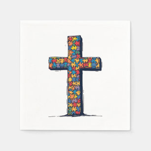 Autism Awareness Month Christ Religion Jesus Napkin