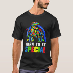 Autism Awareness Month Dinosaur Born Special Toddl T-Shirt