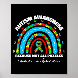 Autism Awareness Month For Boys Kids Puzzle Autist Poster