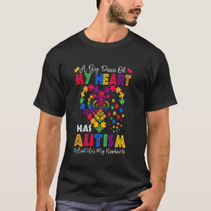 Autism Awareness Month He's My Nephew Puzzle Piece T-Shirt