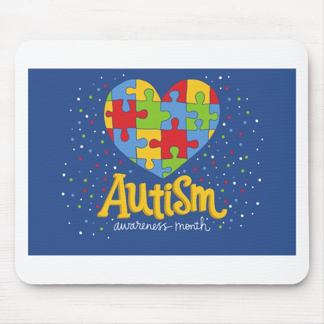 autism awareness month mouse mat (Front)
