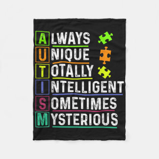 Autism Awareness Month Neurodiversity Autistic Wom Fleece Blanket