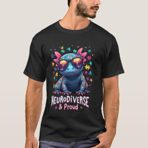 Autism Awareness Month Neurodiversity Axolotl T-Shirt