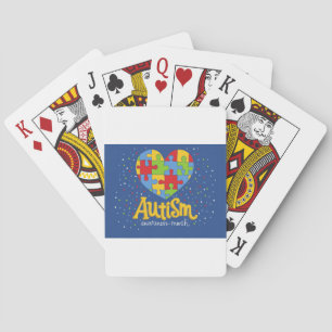 autism awareness month playing cards
