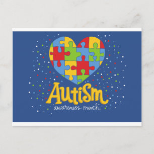 autism awareness month postcard