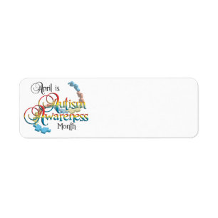 Autism Awareness Month Return Address Label