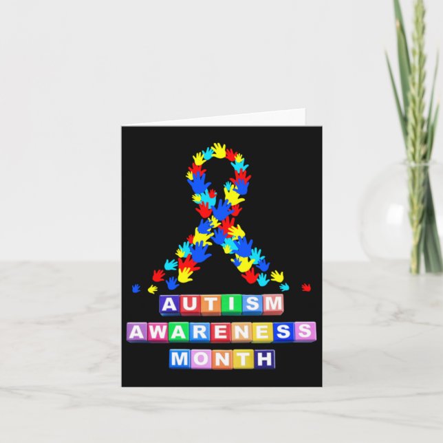 Autism Awareness Month Sticker  Card (Front)