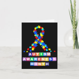 Autism Awareness Month Sticker Card