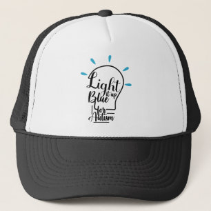 Autism Awareness Month Support Light It Up Blue Trucker Hat