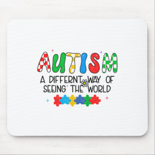 Autism Awareness Month Support Seeing The World Di Mouse Mat