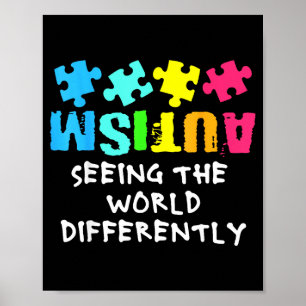 Autism Awareness Month Support Seeing The World Di Poster