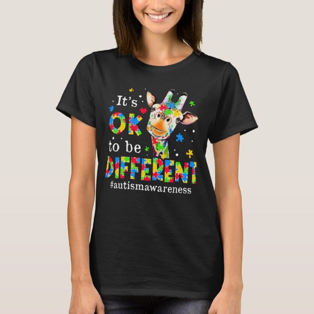Autism Awareness Month Teacher Be Autism Different T-Shirt (Front)