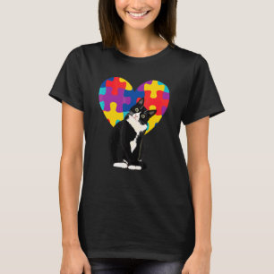 Autism Awareness Month Tuxedo Cat T-Shirt