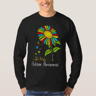 Autism Awareness Month Women Sunflower Mum Funny G T-Shirt