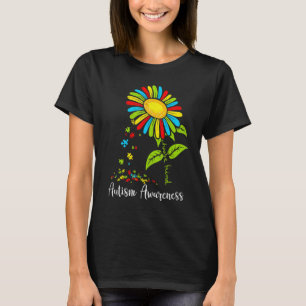 Autism Awareness Month Women Sunflower Mum Funny G T-Shirt