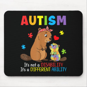 Autism Awareness Mother Beaver Different Ability S Mouse Mat