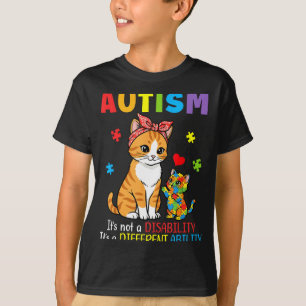 Autism Awareness Mother Cat Different Ability Puzz T-Shirt