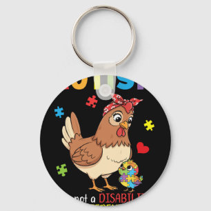 Autism Awareness Mother Chicken Different Ability  Key Ring