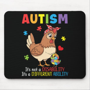Autism Awareness Mother Chicken Different Ability Mouse Mat