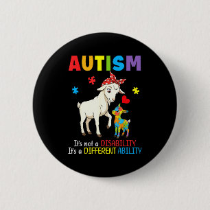 Autism Awareness Mother Goat Different Ability Puz 6 Cm Round Badge