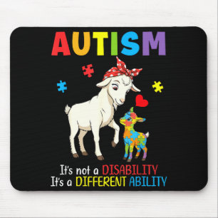 Autism Awareness Mother Goat Different Ability Puz Mouse Mat