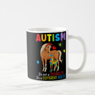 Autism Awareness Mother Horse Different Ability Pu Coffee Mug
