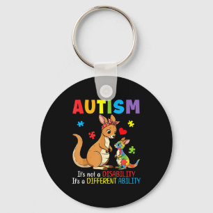 Autism Awareness Mother Kangaroo Different Ability Key Ring