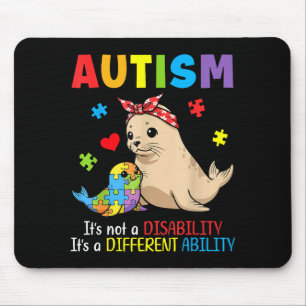 Autism Awareness Mother Seal Different Ability Puz Mouse Mat