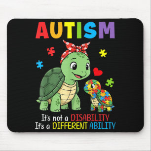 Autism Awareness Mother Turtle Different Ability S Mouse Mat