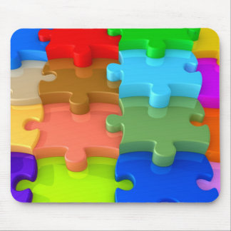 Autism Awareness Mousepad 3D Multicolor Puzzle