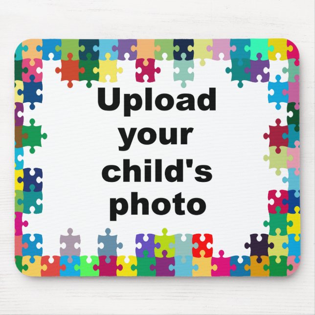 Autism Awareness Mousepad Puzzle Frame Customise (Front)