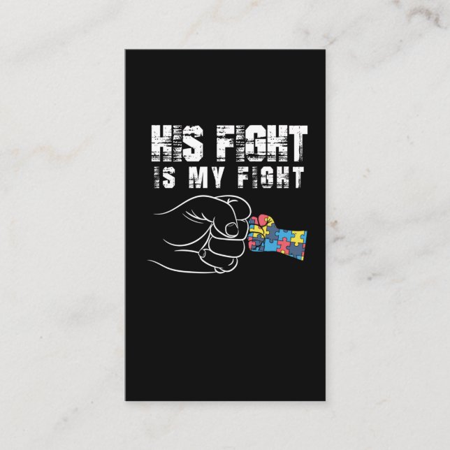 Autism Awareness Mum Dad Autistic Kid Business Card (Front)